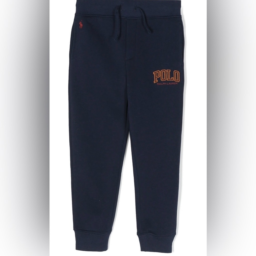 POLO RALPH LAUREN Kids' Logo-embroidered Cotton Blend Track Pants In Blue Size2T